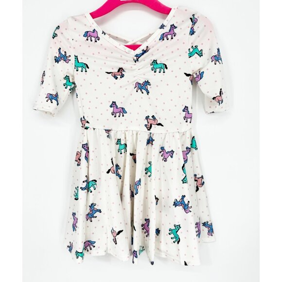 Dotdotsmile Girls Size 12/24 Months Ballerina Dress Multi Color Horses NWT - Picture 1 of 6